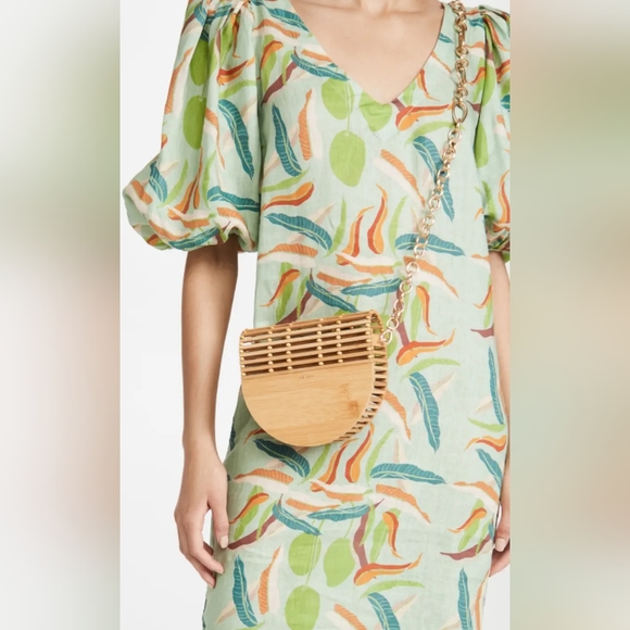 CULT GAIA ARK GAIA'S FLAP CROSSBODY BAG IN NATURAL TAN - Picture 2 of 12